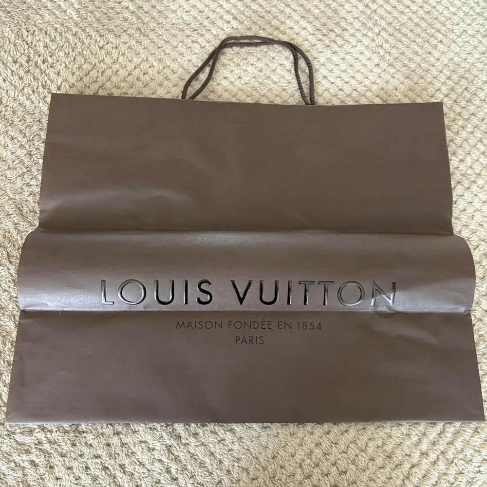 Louis Vuitton Paper Shopping/Gift Bag Classic Brown 19x16x9